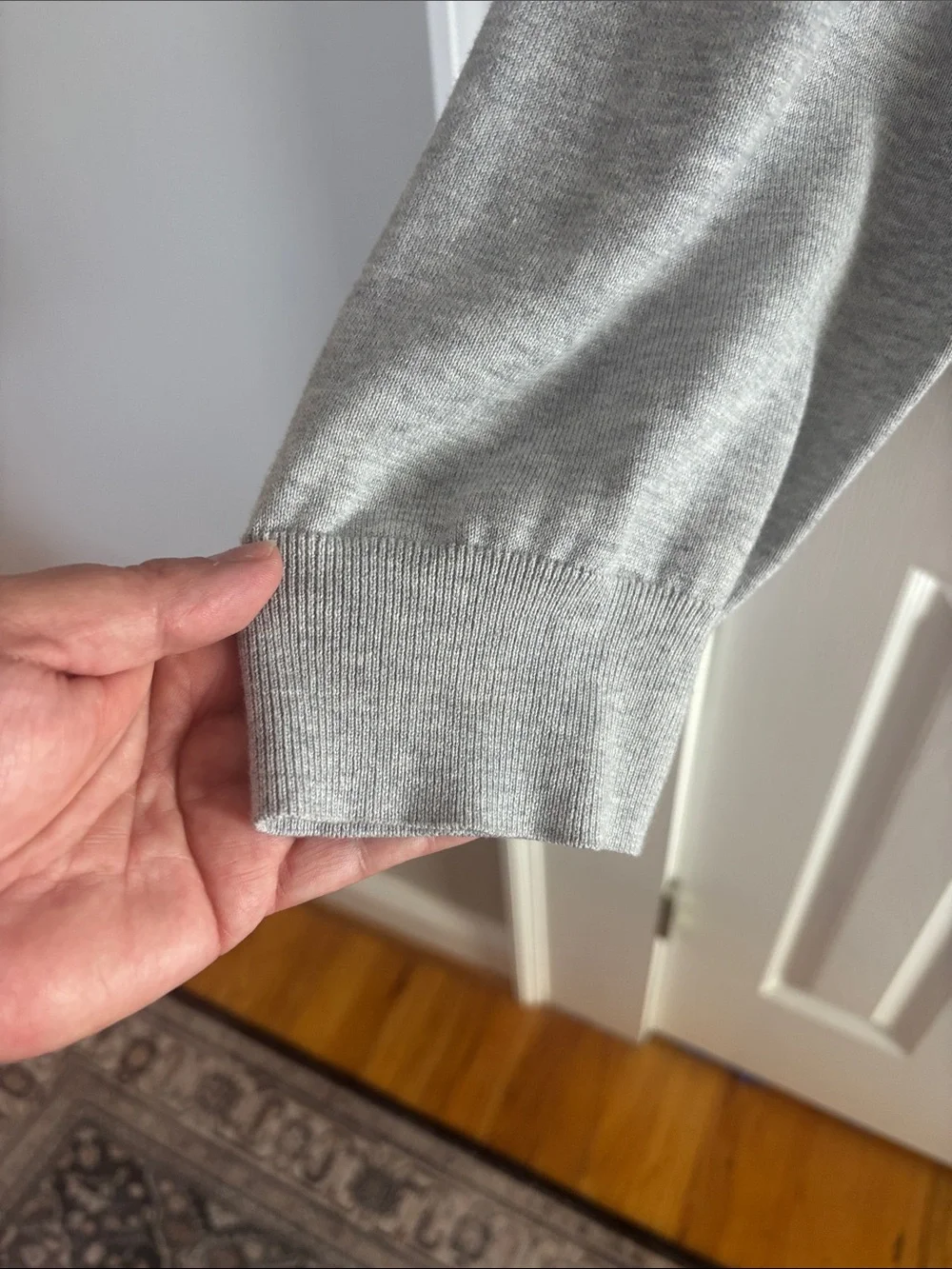 Brooks Brothers Light Gray Quarter-Zip Sweater